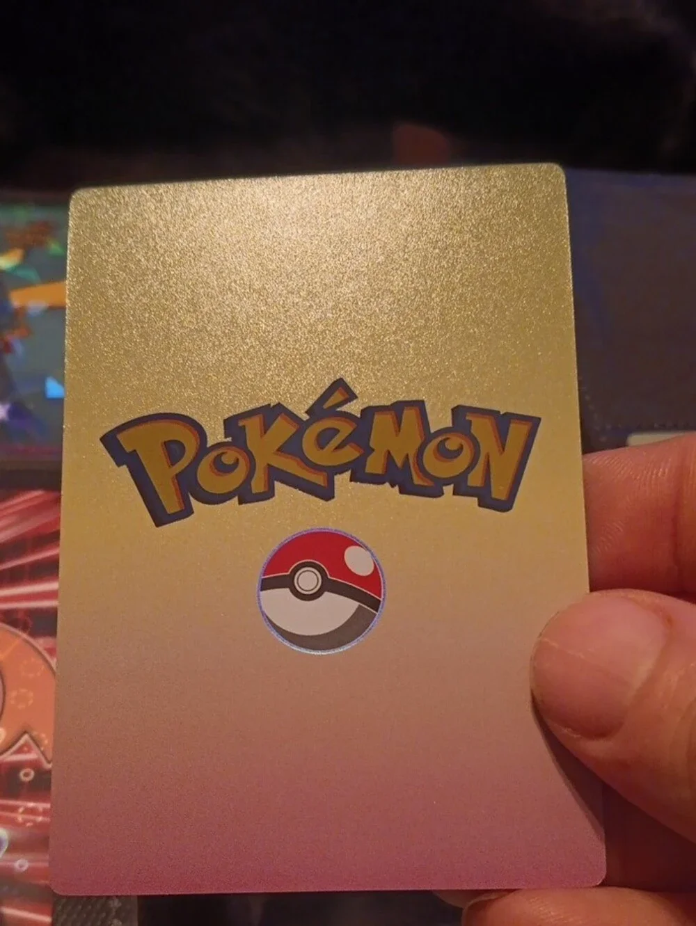 Pokemon Trading Card Pink, Gold, Black, Gray